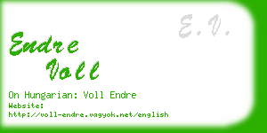 endre voll business card